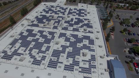 Solar-Panels-on-warehouse-Drone-Fly-over