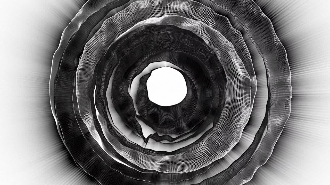 patrón circular abstracto en escala de gris