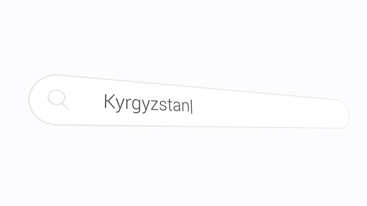 Typing Kyrgyzstan In Search Engine - Country In Central Asia