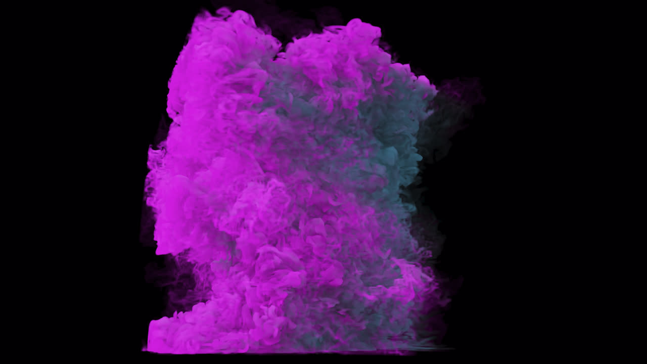 Abstract Purple and Blue Smoke Explosion