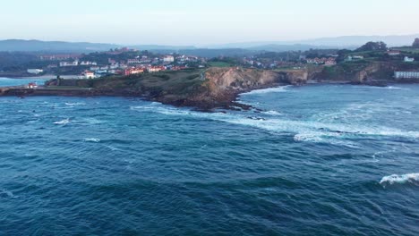 cinematic shot of fantastic cantabria village located on