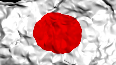 bandera japonesa - en bucle, agitando