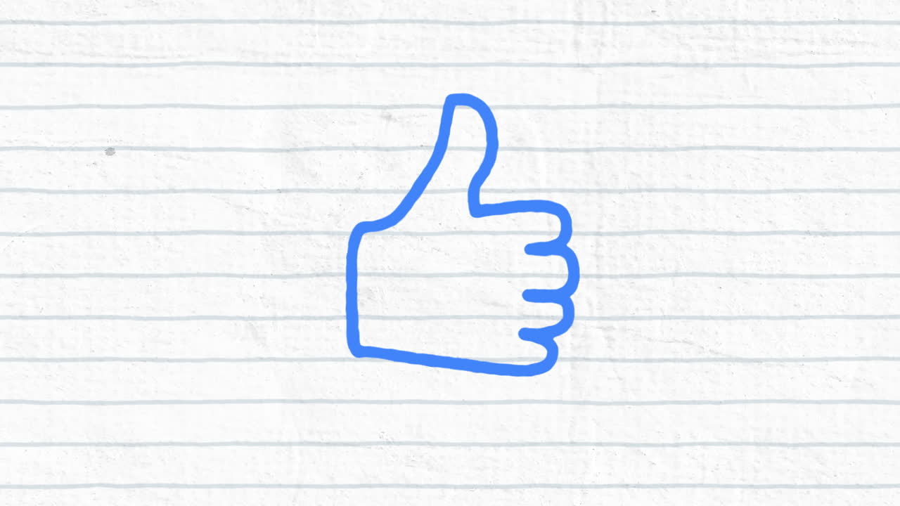 animación de azul delineada como una icono de personas dibujadas a mano con un marcador en papel de línea blanca