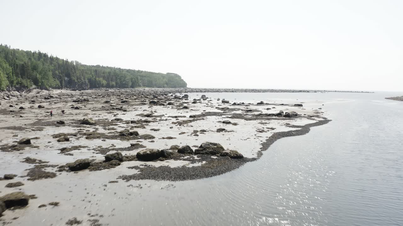 4K Atlantic Ocean Bay by drone, shore to sea - drone - seq 005-005