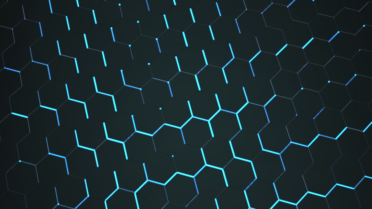 Motion dark black hex grid background