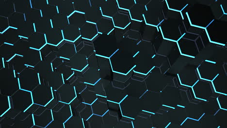 motion dark black hex grid background