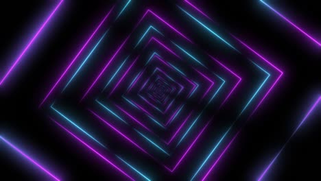 neon frame background. abstract neon frame blue and purple looped animation. led frame with space. glowing line loop.