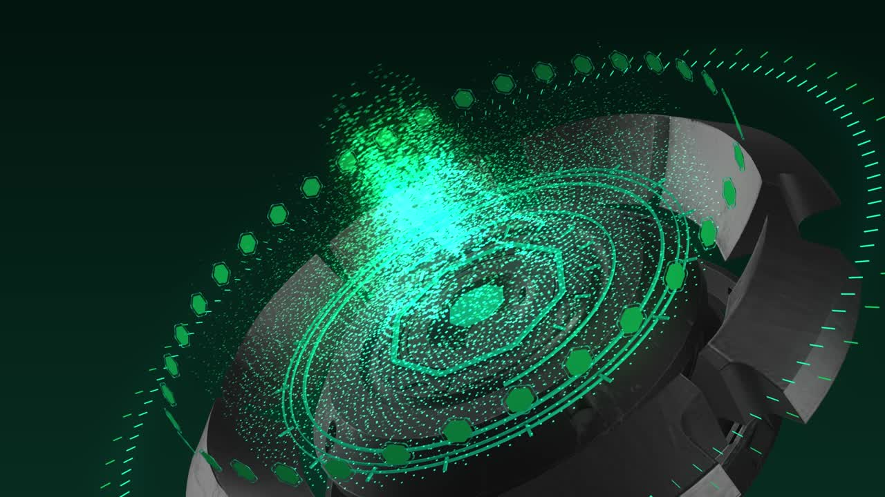 pantalla futurista hud 3d, pantalla de ciencia ficción en un fondo de 4k