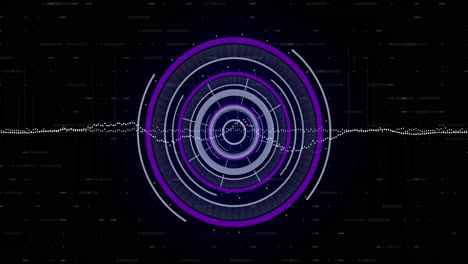 animación del procesamiento de datos sobre el escaneo del alcance