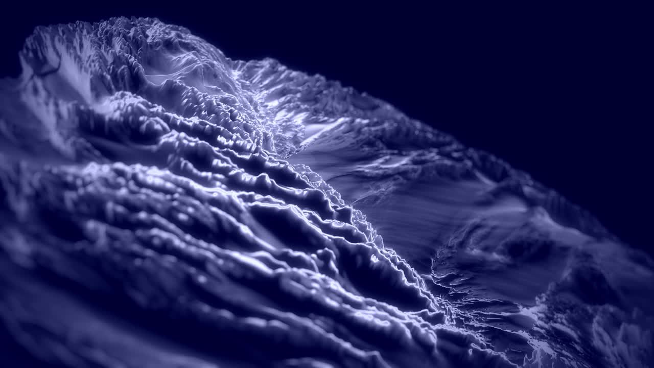 Fractal abstract background animation with depth of field.