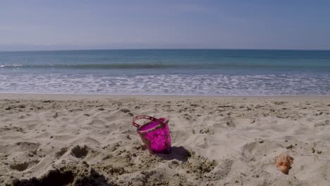 toys wait to be played at a mexican beach