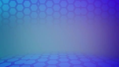 patrón hexagonal 3d abstracto en azul y púrpura