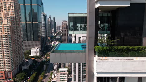bangkok business district city center and buildings and skyscrapers