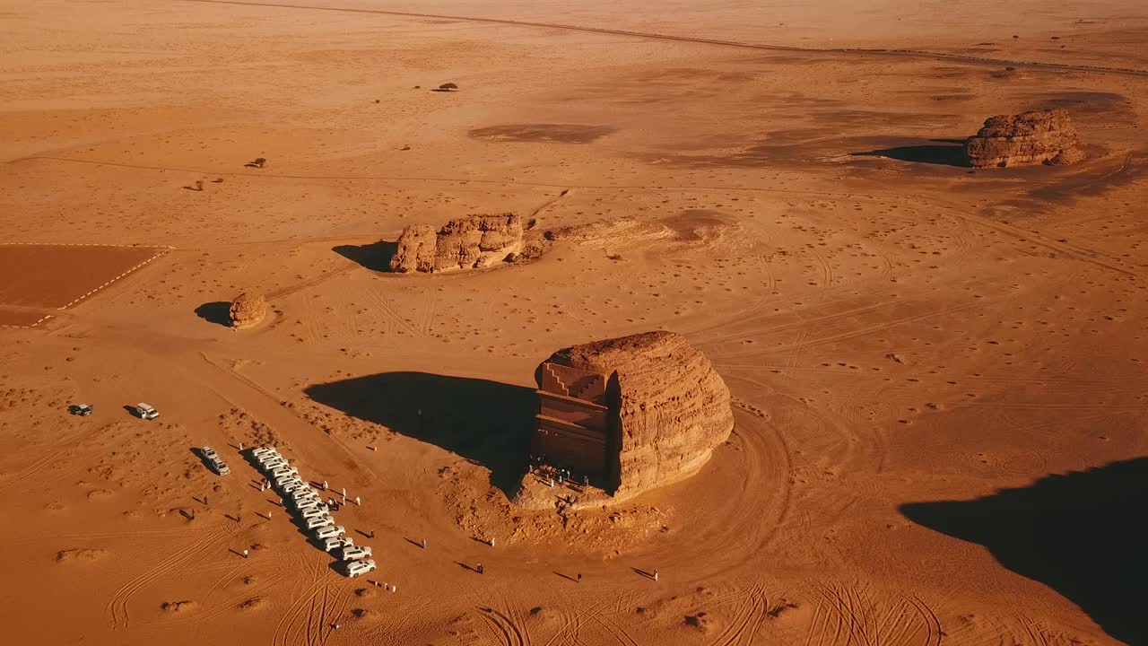 Aerial view of UNESCO World Heritage site Al-Ula in Saudi Arabia