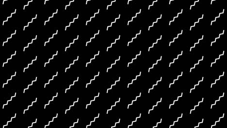 zigzag looping background animation 4k isolated on black background