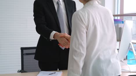 job seeker in job interview meeting with manager