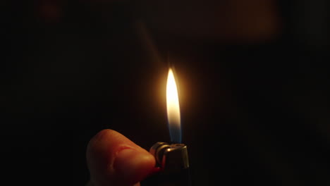 lighter flame close-up