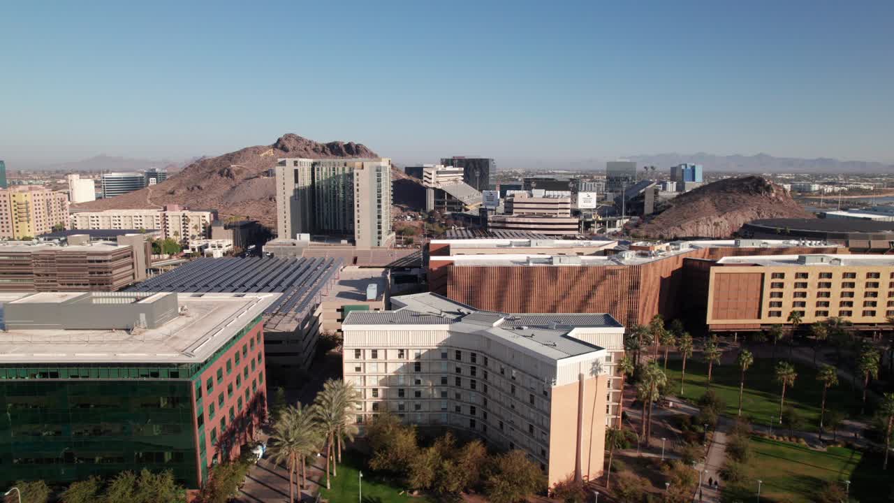 Tempe, Arizona skyline, 4K drone shot.