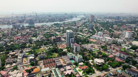 landscape of ikoyi neighbourhood in lagos showing lekki-ikoyi link bridge