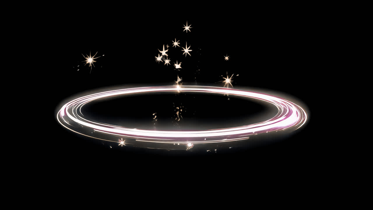 Dynamic light circle motion animation isolated asset, transparent 4K video, alpha channel, ProRes
