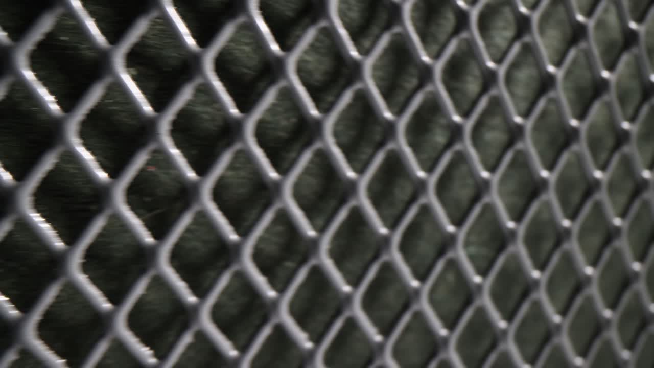 Close up of a metal chain link fence