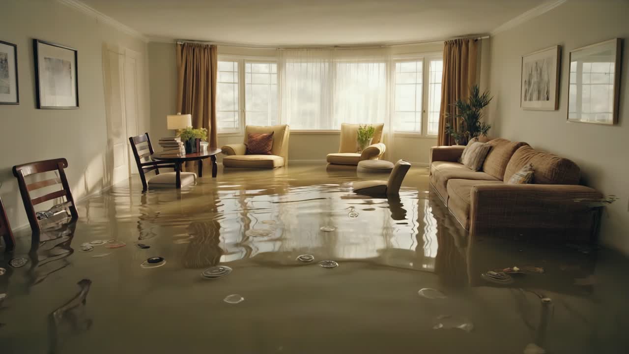 Sala de estar inundada