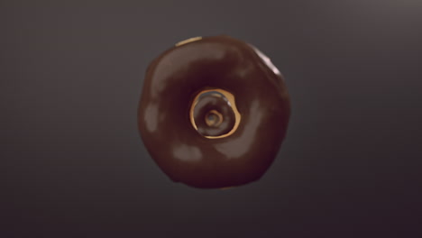 chocolate glaze donuts on a dark background