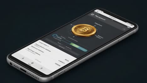 exploring digital currency transactions: a close-up view of a bitcoin payment interface on a smartphone, showcasing user interaction and financial data visualization