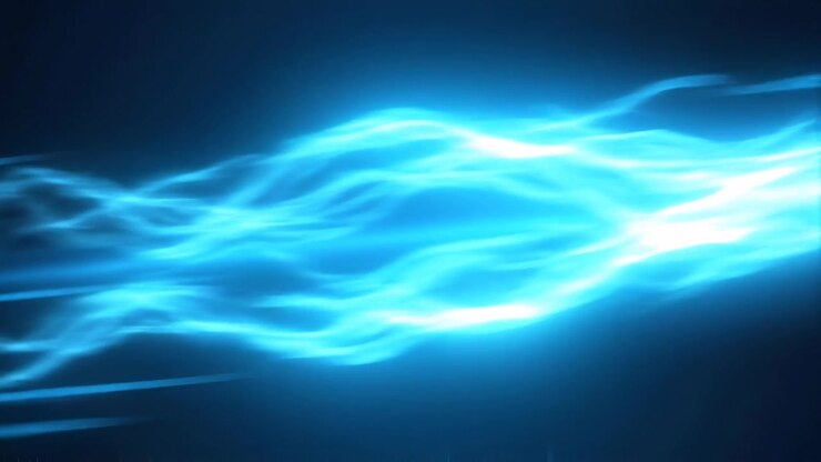 Linhas de luz azul dinâmicas e animação de onda de energia