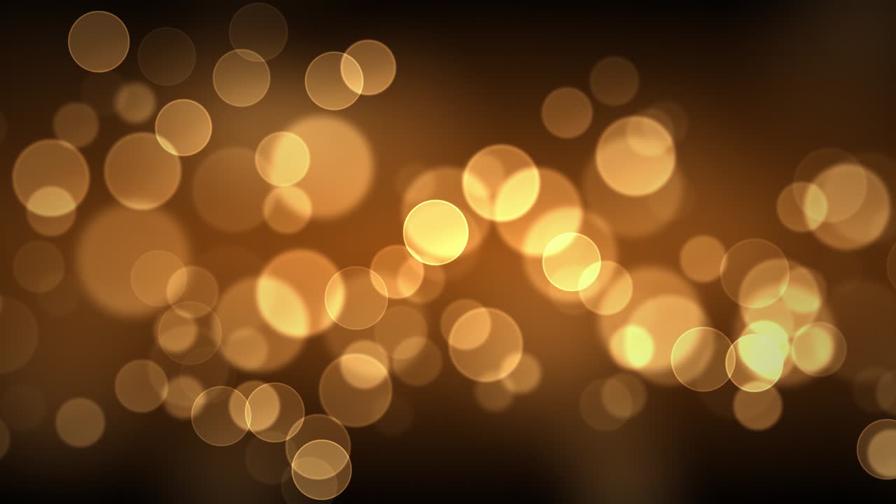 abstract 4k loop bokeh luces amarillas naranjas festivas con animación bokeh.