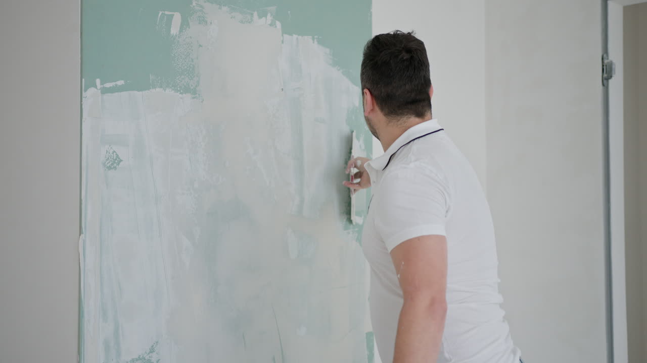 el yeso de una pared