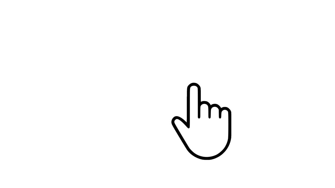 Hand touchscreen icon animation.