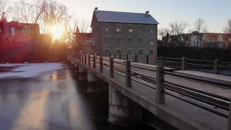 golden sunshine in late fall early winter with the beautiful watson's mill