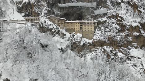 snowy sumela monastery
