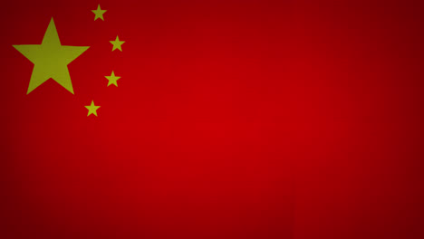 Animation-of-waving-flag-of-china-with-copy-space