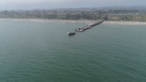 aerial - sunken ship of the pier