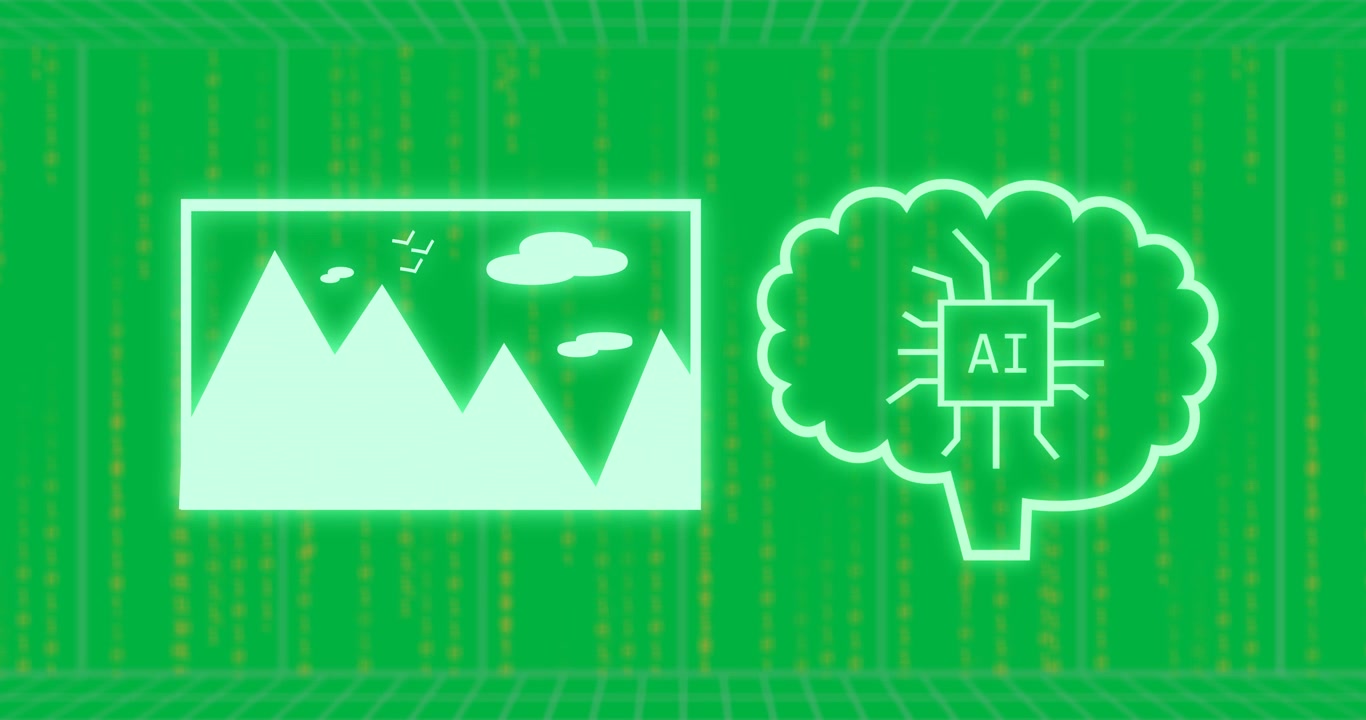 Animation of binary coding over digital ai chat and world map on transparent background