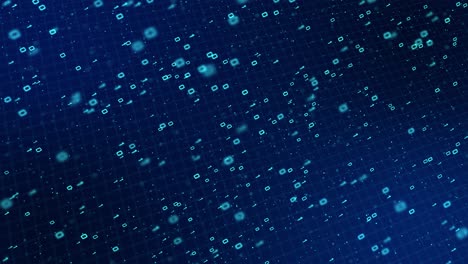 4k digital technologies binary code random numbers glowing blue background abstract cyberspace with