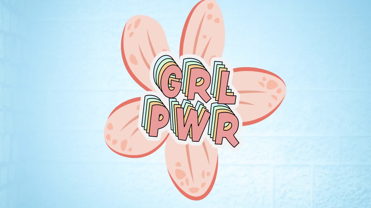 Composição do texto "Poder Feminino", sobre flor rosa