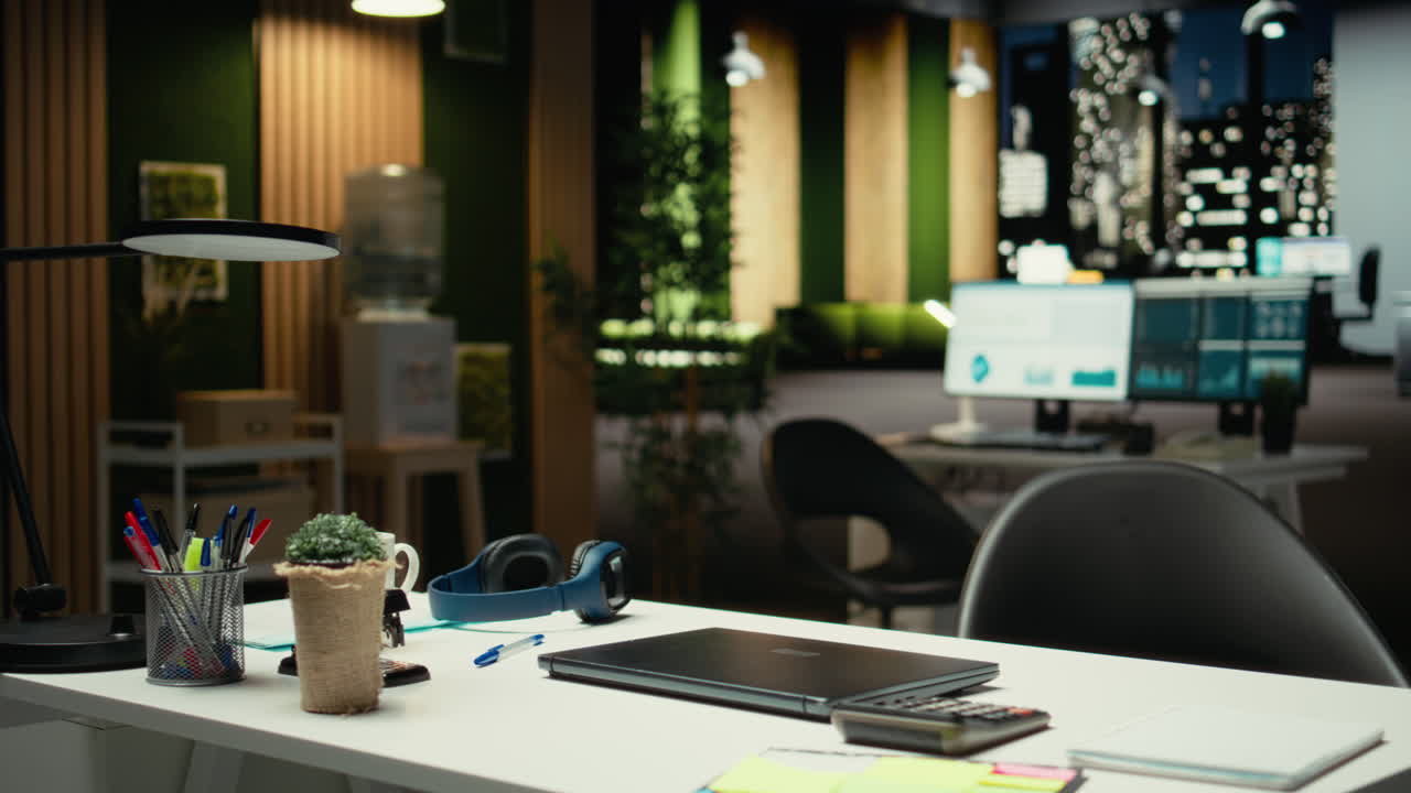 African american woman leaving the office after finishing work late at night