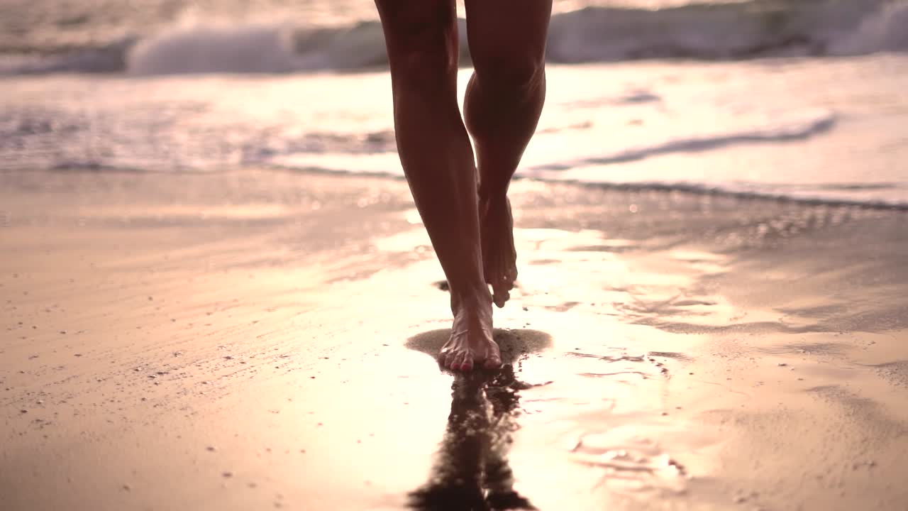Young woman on bikini relaxing unwind at the beach scenic seashore coastline on summer