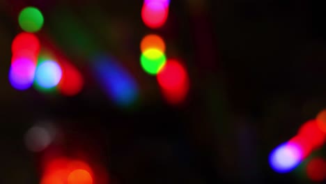 vibrant lights and glowing objects in darkness
