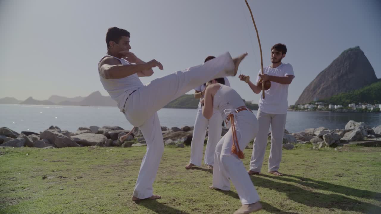 Capoeira Practice Session by the Water