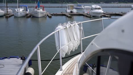 perils on a boat with protective buoys