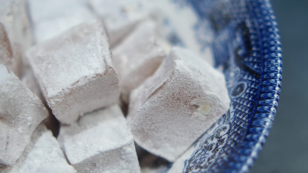 primer plano de las delicias turcas