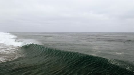 beautiful and perfect waves, on the coast of chile during a swell in the pacific ocean, perfect for surfing, pichilemu, punta de lobos chile