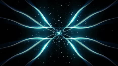 animación de senderos de luz brillante que se mueven sobre un fondo negro