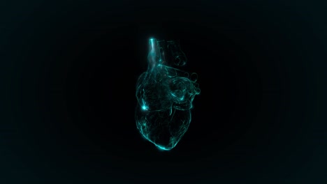 blue heart animation. seamless loop with alpha.