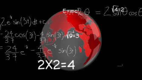 Animación-Del-Procesamiento-De-Datos-Matemáticos-Sobre-El-Mundo