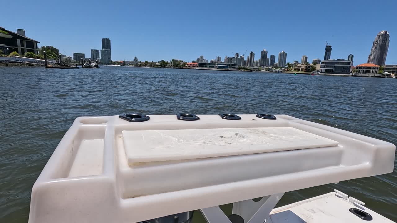 도시 스카이라인을 볼 수 있는 보트 타기